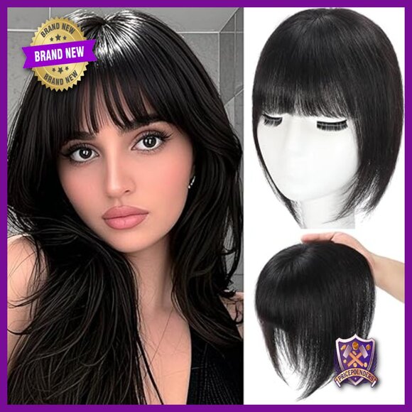 Real Human Hair Topper with Clip-In Bangs for Thinning Crown 12 Inch main image 6